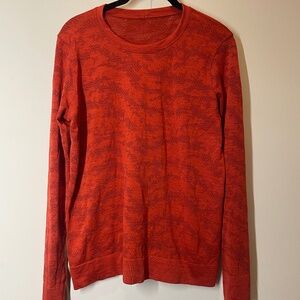 Lululemon Swiftly Breathe Long Sleeve Shirt Dot Scape Aztec Brick / Autumn Red